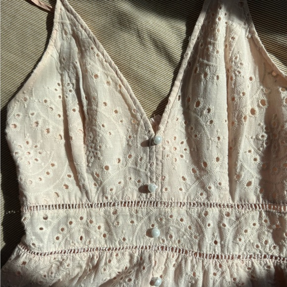 Simplee Embroidery Pearl Button Down Dress - Picture 3 of 4